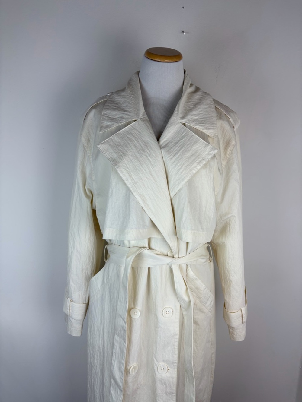 Joe’s Jeans The Elizabeth Trench Coat in Panna Cotta Cream Size S - Picture 8 of 11